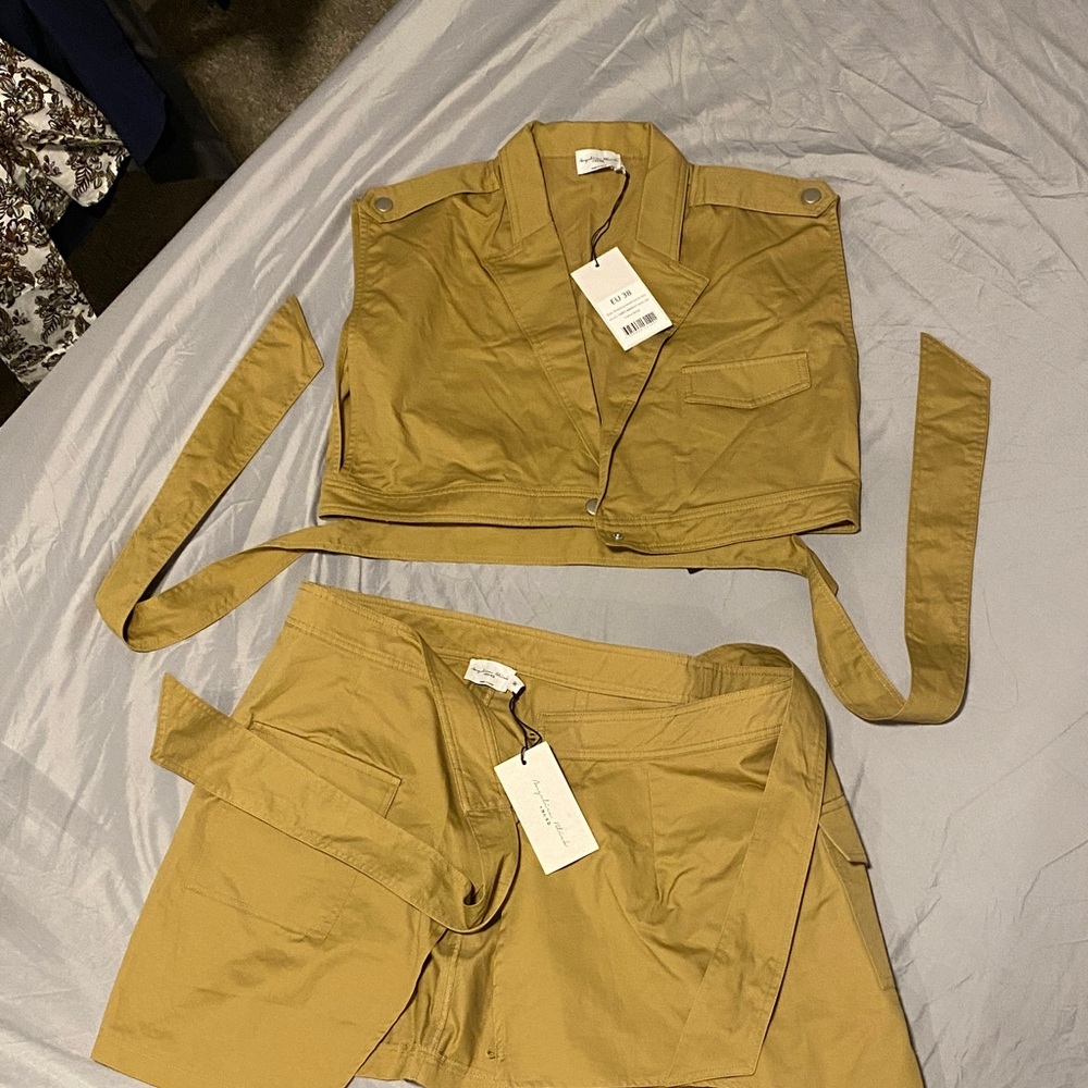 Angelica Tan Skirt Set